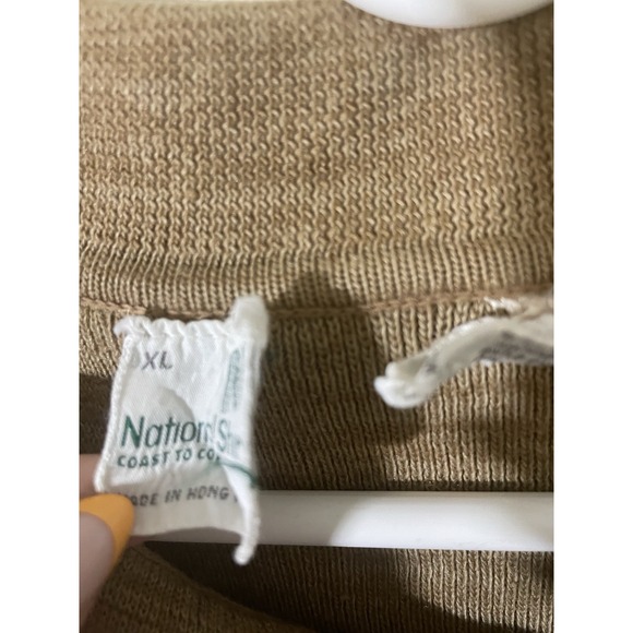 Vintage Brown Polo Sweater Grandpa Grunge Kurt Cobain That 70's Show‎ Men's XL - Picture 2 of 6